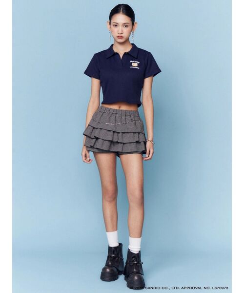 sanrio（サンリオ）の「【日焼けHello Kitty×EMODA】SKIPPER HALF SLEEVE TOP（Tシャツ/カットソー・レディース・アイボリー/ネイビー・FREE）」の9枚目の写真