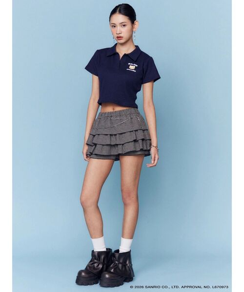 sanrio（サンリオ）の「【日焼けHello Kitty×EMODA】SKIPPER HALF SLEEVE TOP（Tシャツ/カットソー・レディース・アイボリー/ネイビー・FREE）」の8枚目の写真