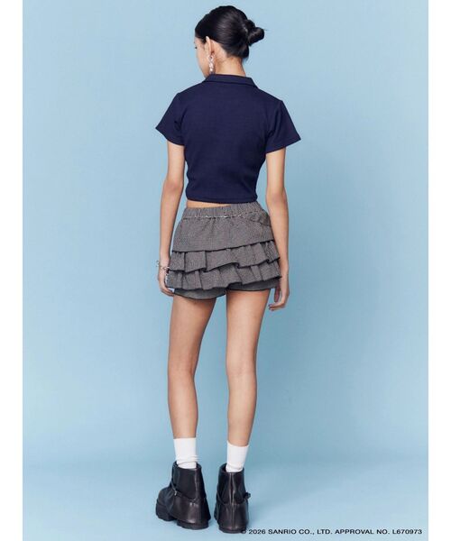 sanrio（サンリオ）の「【日焼けHello Kitty×EMODA】SKIPPER HALF SLEEVE TOP（Tシャツ/カットソー・レディース・アイボリー/ネイビー・FREE）」の6枚目の写真