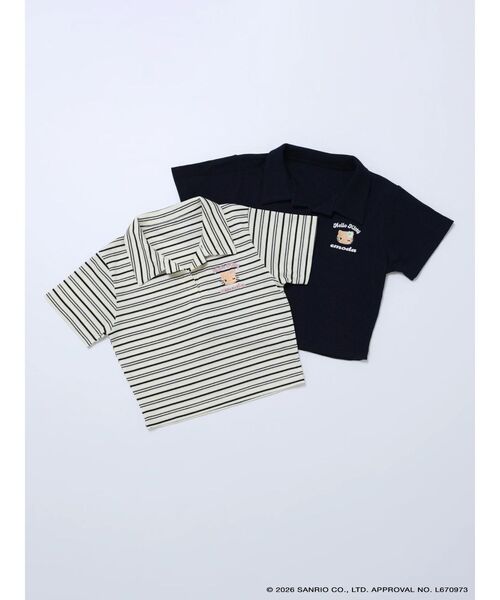 sanrio（サンリオ）の「【日焼けHello Kitty×EMODA】SKIPPER HALF SLEEVE TOP（Tシャツ/カットソー・レディース・アイボリー/ネイビー・FREE）」の5枚目の写真
