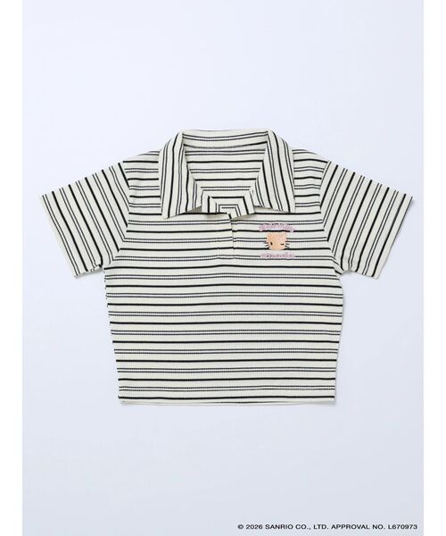 sanrio（サンリオ）の「【日焼けHello Kitty×EMODA】SKIPPER HALF SLEEVE TOP（Tシャツ/カットソー・レディース・アイボリー/ネイビー・FREE）」の4枚目の写真