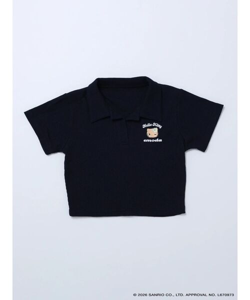 sanrio（サンリオ）の「【日焼けHello Kitty×EMODA】SKIPPER HALF SLEEVE TOP（Tシャツ/カットソー・レディース・アイボリー/ネイビー・FREE）」の3枚目の写真