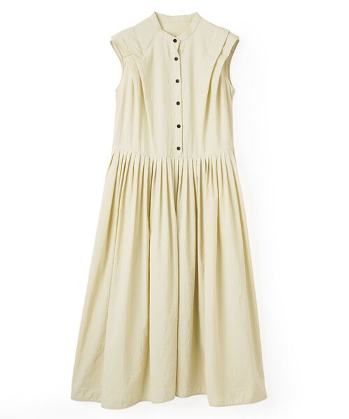 LANVIN en Bleu(ランバンオンブルー)の「ナイロンタッサータックワンピース(ワンピース・レディース・ブラック/イエロー/キャメル・36/38)」の12枚目の写真