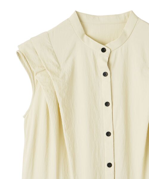 LANVIN en Bleu(ランバンオンブルー)の「ナイロンタッサータックワンピース(ワンピース・レディース・ブラック/イエロー/キャメル・36/38)」の13枚目の写真
