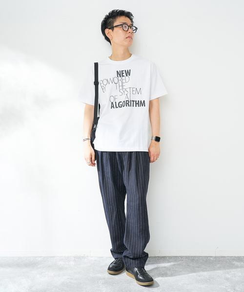 B.C STOCK（ベーセーストック）の「フェイドフロッキープリント Tシャツ（Tシャツ/カットソー・メンズ・ホワイト/ピンク/ベージュ・LARGE/MEDIUM）」の10枚目の写真