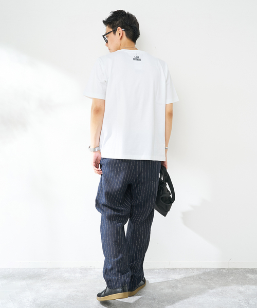 B.C STOCK（ベーセーストック）の「フェイドフロッキープリント Tシャツ（Tシャツ/カットソー・メンズ・ホワイト/ピンク/ベージュ・LARGE/MEDIUM）」の12枚目の写真