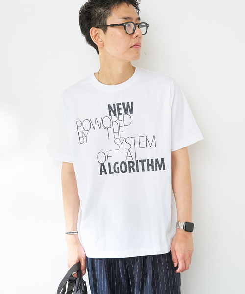 B.C STOCK（ベーセーストック）の「フェイドフロッキープリント Tシャツ（Tシャツ/カットソー・メンズ・ホワイト/ピンク/ベージュ・LARGE/MEDIUM）」の13枚目の写真