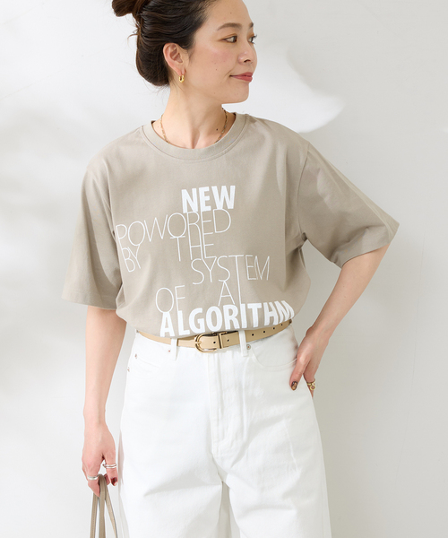 B.C STOCK（ベーセーストック）の「フェイドフロッキープリント Tシャツ（Tシャツ/カットソー・メンズ・ホワイト/ピンク/ベージュ・LARGE/MEDIUM）」の20枚目の写真