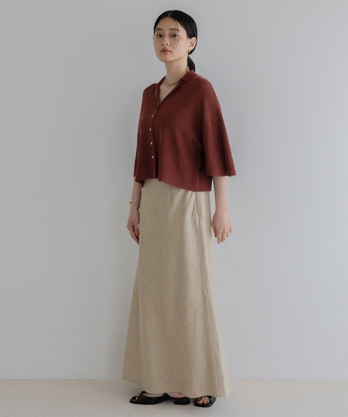 A part by(アパートバイ)の「【Sサイズ展開】リネンマキシスカート(スカート・レディース・ブラック/オレンジ系その他3・MEDIUM/SMALL)」の18枚目の写真