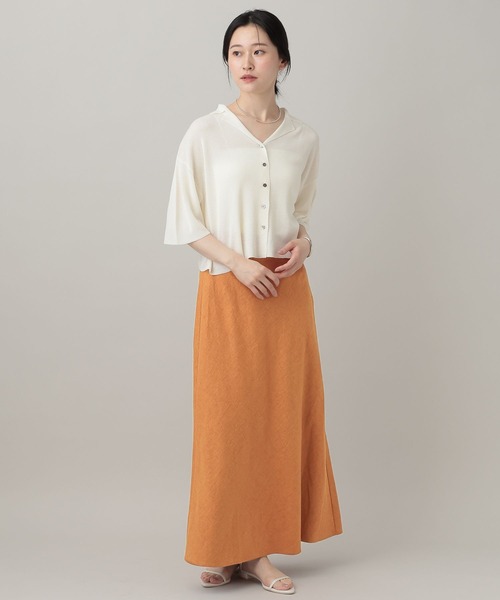 A part by(アパートバイ)の「【Sサイズ展開】リネンマキシスカート(スカート・レディース・ブラック/オレンジ系その他3・MEDIUM/SMALL)」の9枚目の写真