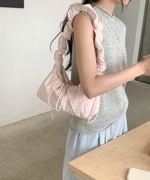 ドット柄 シワシワクラウドバッグ 3 色展開 ショルダー&クロスボディ兼用