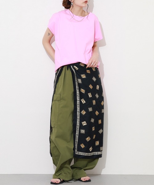 Re:EDIT(リエディ)の「シルケットコットンフレンチスリーブチュニック(Tシャツ/カットソー・レディース・オレンジ/グリーン/ピンク・M)」の20枚目の写真