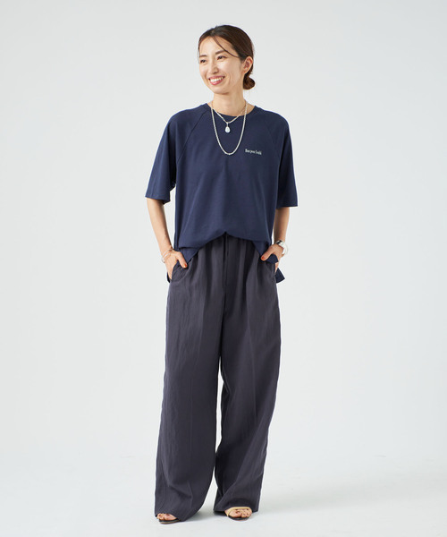 VERMEIL par iena(ヴェルメイユパーイエナ)の「BACK PRINT Tシャツ(Tシャツ/カットソー・レディース・ネイビー/ピンク・FREE)」の6枚目の写真
