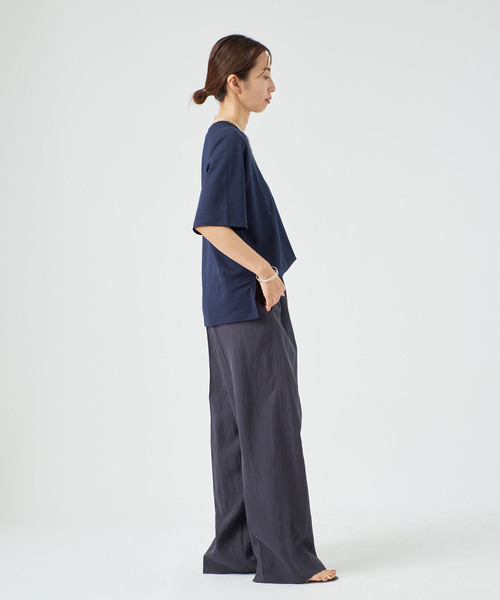 VERMEIL par iena(ヴェルメイユパーイエナ)の「BACK PRINT Tシャツ(Tシャツ/カットソー・レディース・ネイビー/ピンク・FREE)」の7枚目の写真