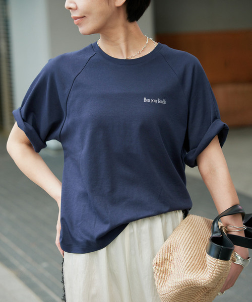 VERMEIL par iena(ヴェルメイユパーイエナ)の「BACK PRINT Tシャツ(Tシャツ/カットソー・レディース・ネイビー/ピンク・FREE)」の12枚目の写真