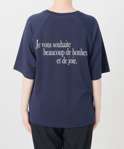 VERMEIL par iena(ヴェルメイユパーイエナ)の「BACK PRINT Tシャツ(Tシャツ/カットソー・レディース・ネイビー/ピンク・FREE)」の22枚目の写真