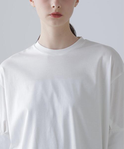 ADORE(アドーア)の「◆コットンスムースボリュームスリーブプルオーバー(Tシャツ/カットソー・レディース・ホワイト/ネイビー/ピンク・38)」の7枚目の写真