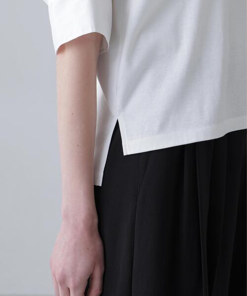 ADORE(アドーア)の「◆コットンスムースボリュームスリーブプルオーバー(Tシャツ/カットソー・レディース・ホワイト/ネイビー/ピンク・38)」の9枚目の写真