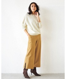 DoCLASSE（ ドゥクラッセ）の「総針編みニット・スリットワイドパンツ（その他パンツ）」