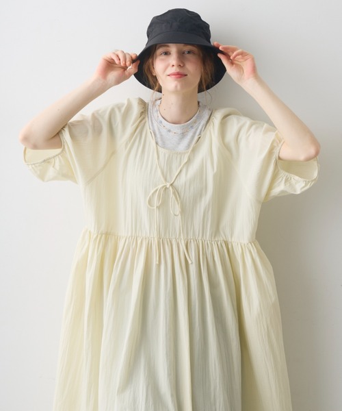 Crisp(クリスプ)の「sheer volume onepiece / シアーボリュームワンピース(ワンピース・レディース・ブラック/アイボリー・FREE)」の17枚目の写真