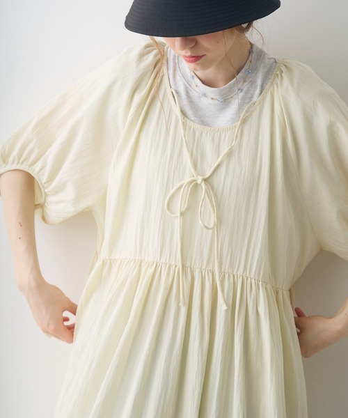 Crisp(クリスプ)の「sheer volume onepiece / シアーボリュームワンピース(ワンピース・レディース・ブラック/アイボリー・FREE)」の22枚目の写真