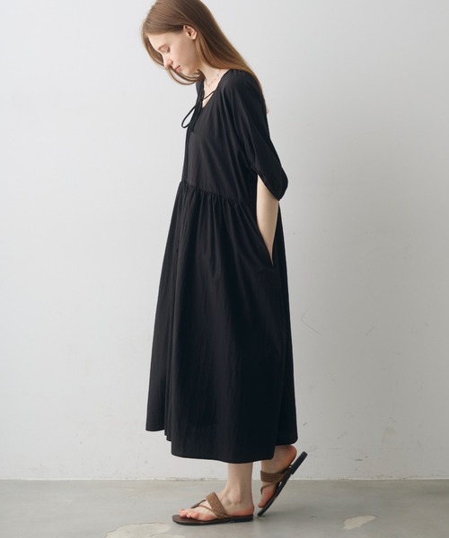 Crisp(クリスプ)の「sheer volume onepiece / シアーボリュームワンピース(ワンピース・レディース・ブラック/アイボリー・FREE)」の5枚目の写真