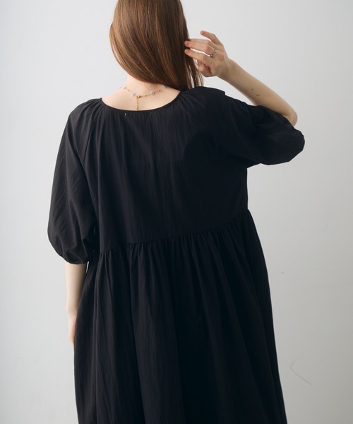 Crisp(クリスプ)の「sheer volume onepiece / シアーボリュームワンピース(ワンピース・レディース・ブラック/アイボリー・FREE)」の9枚目の写真