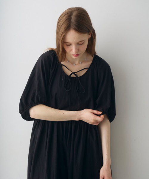 Crisp(クリスプ)の「sheer volume onepiece / シアーボリュームワンピース(ワンピース・レディース・ブラック/アイボリー・FREE)」の11枚目の写真