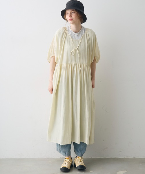 Crisp(クリスプ)の「sheer volume onepiece / シアーボリュームワンピース(ワンピース・レディース・ブラック/アイボリー・FREE)」の12枚目の写真