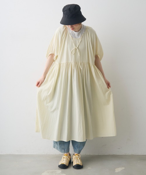 Crisp(クリスプ)の「sheer volume onepiece / シアーボリュームワンピース(ワンピース・レディース・ブラック/アイボリー・FREE)」の13枚目の写真