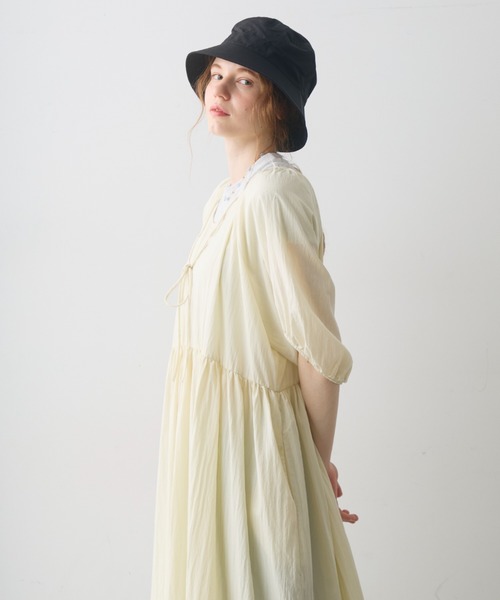 Crisp(クリスプ)の「sheer volume onepiece / シアーボリュームワンピース(ワンピース・レディース・ブラック/アイボリー・FREE)」の18枚目の写真