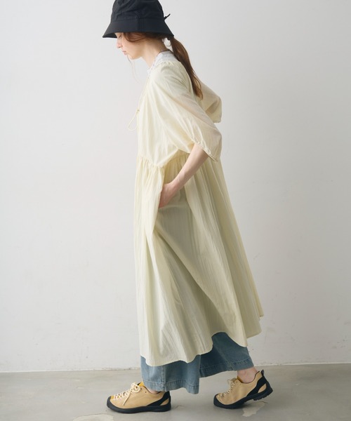 Crisp(クリスプ)の「sheer volume onepiece / シアーボリュームワンピース(ワンピース・レディース・ブラック/アイボリー・FREE)」の15枚目の写真