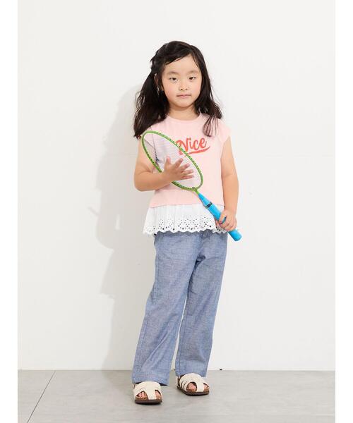 Samansa Mos2 Lagom(サマンサモスモスラーゴム)の「☆ダンガリーイージーパンツ(その他パンツ・キッズ・オフホワイト/ネイビー/ブラウン・100/110/120/95/130)」の21枚目の写真