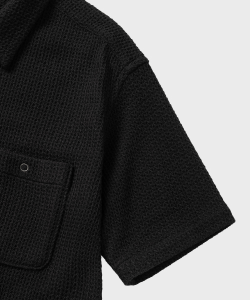 NONBLANK(ノンブランク)の「メッシュポケットHSシャツ_BLACK(シャツ/ブラウス・メンズ・ブラック・SMALL/MEDIUM/LARGE/X-LARGE)」の5枚目の写真