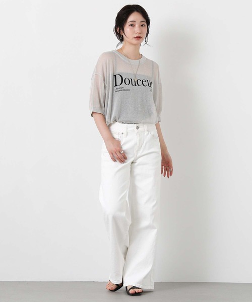 Gready Brilliant(グレディブリリアン)の「Doucerシアーニット(ニット/セーター・レディース・ライトグレー/チャコールグレー・38)」の3枚目の写真