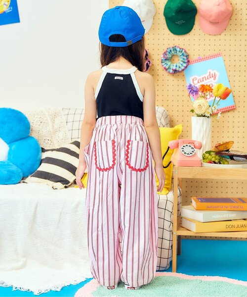 apres les cours（アプレレクール）の「【リンク】タックコクーンパンツ（その他パンツ・キッズ・ブラック/インディゴブルー/ピンク・110/130/80/100/90/120）」の19枚目の写真