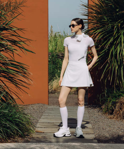 OBER GOLF（オーベルゴルフ）の「メッシュタイベーストップ（ホワイト）（その他トップス・レディース・ホワイト・SMALL/MEDIUM/LARGE）」の4枚目の写真