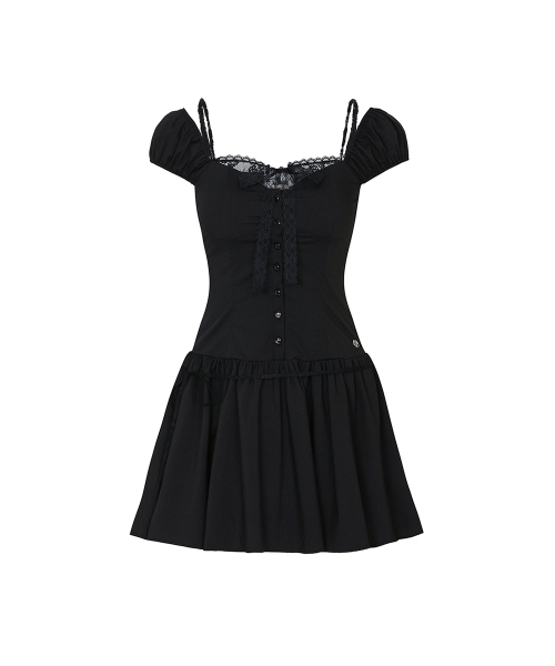 PAIN OR PLEASURE(ペインオアプレジャー)の「WENDY RIBBON DRESS black(ワンピース・レディース・その他・SMALL/MEDIUM)」の1枚目の写真