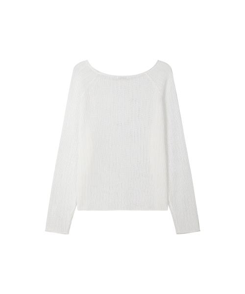 SECONDMONO（セカンドモノローグ）の「Openwork Boat Neck Knit [IVORY]_SEWKT010IVORY（ニット/セーター・レディース・その他・F）」の6枚目の写真