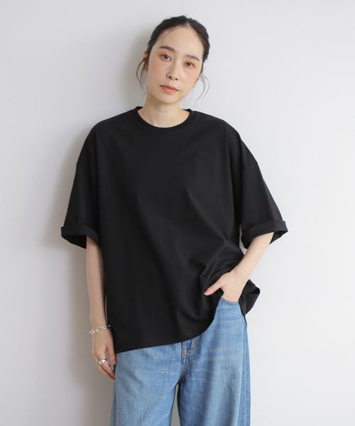 BASERANGE(ベースレンジ)の「BASERANGE/ベースレンジ PIN TEE シャツ(Tシャツ/カットソー・レディース・ブラック・SMALL)」の3枚目の写真