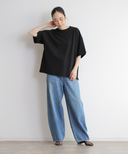 BASERANGE(ベースレンジ)の「BASERANGE/ベースレンジ PIN TEE シャツ(Tシャツ/カットソー・レディース・ブラック・SMALL)」の4枚目の写真