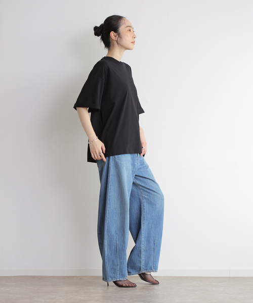 BASERANGE(ベースレンジ)の「BASERANGE/ベースレンジ PIN TEE シャツ(Tシャツ/カットソー・レディース・ブラック・SMALL)」の5枚目の写真
