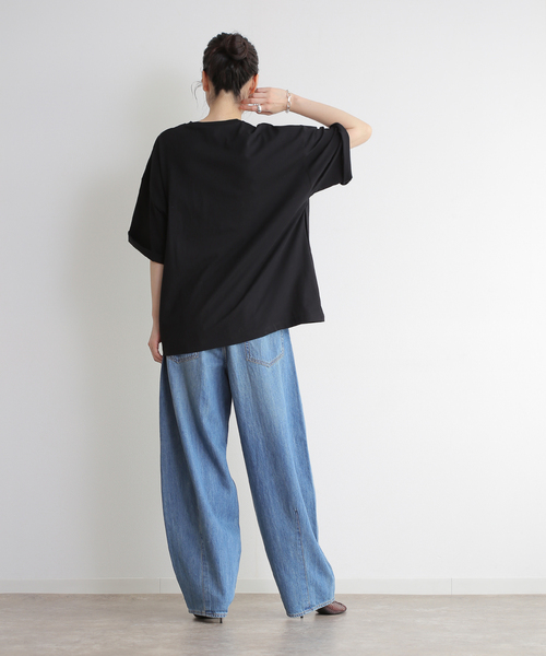 BASERANGE(ベースレンジ)の「BASERANGE/ベースレンジ PIN TEE シャツ(Tシャツ/カットソー・レディース・ブラック・SMALL)」の6枚目の写真
