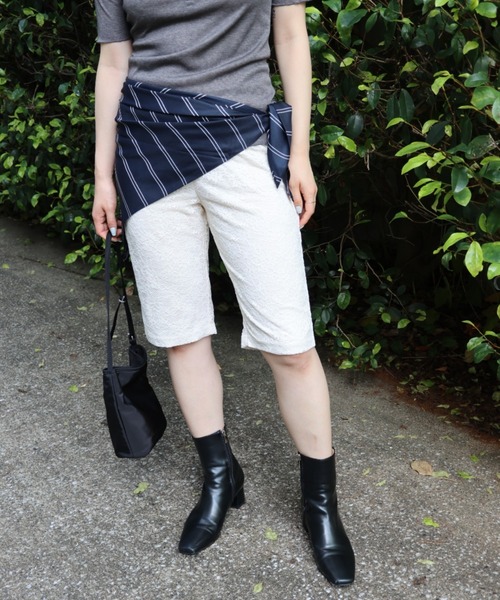 ELTONE(エルトーン)の「レースバイカーパンツ(その他パンツ・レディース・アイボリー/ブラック・FREE)」の4枚目の写真