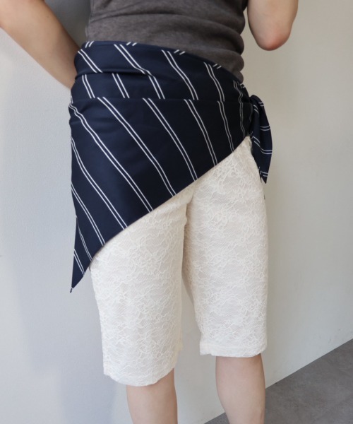 ELTONE(エルトーン)の「レースバイカーパンツ(その他パンツ・レディース・アイボリー/ブラック・FREE)」の6枚目の写真