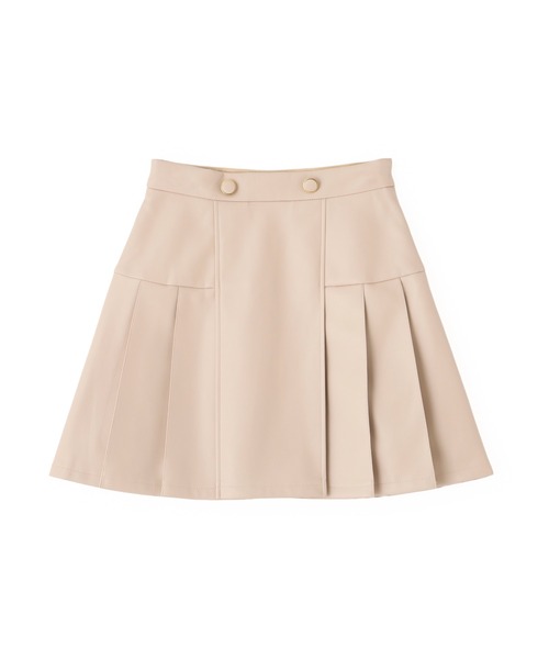 JILL by JILL STUART(ジルバイジルスチュアート)の「サイドプリーツフェイクレザーミニスカート(スカート・レディース・ブラウン/ベージュ・MEDIUM/SMALL)」の11枚目の写真