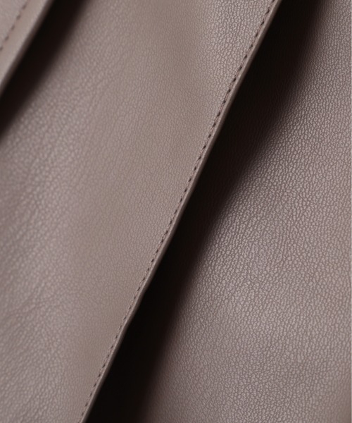 JILL by JILL STUART(ジルバイジルスチュアート)の「サイドプリーツフェイクレザーミニスカート(スカート・レディース・ブラウン/ベージュ・MEDIUM/SMALL)」の14枚目の写真