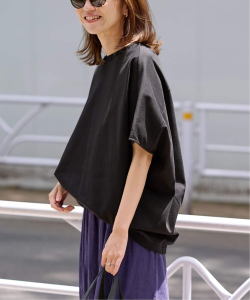 FRAMeWORK(フレームワーク)の「≪WEB限定+一部店舗 / 追加≫スムースコクーンプルオーバー 2(Tシャツ/カットソー・レディース・ブラック/ホワイト/ブラウン・FREE)」の1枚目の写真