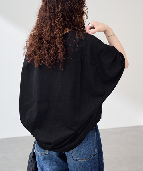 FRAMeWORK(フレームワーク)の「≪WEB限定+一部店舗 / 追加≫スムースコクーンプルオーバー 2(Tシャツ/カットソー・レディース・ブラック/ホワイト/ブラウン・FREE)」の7枚目の写真