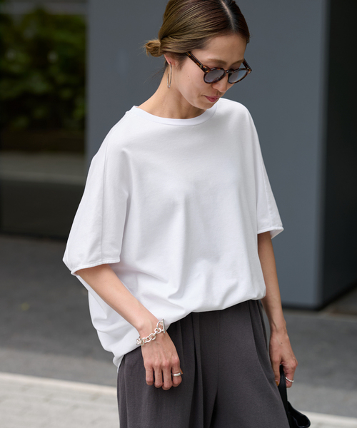 FRAMeWORK(フレームワーク)の「≪WEB限定+一部店舗 / 追加≫スムースコクーンプルオーバー 2(Tシャツ/カットソー・レディース・ブラック/ホワイト/ブラウン・FREE)」の16枚目の写真